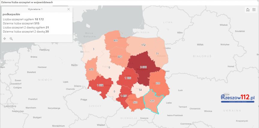 Podkarpacie. Ogromny spadek ilości nowych szczepień