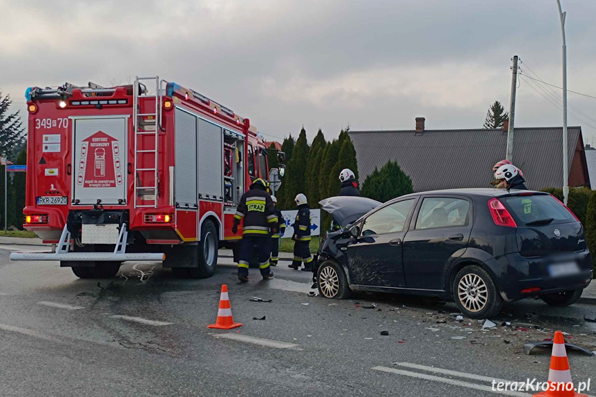 Zderzenie samochodów w Miejscu Piastowym