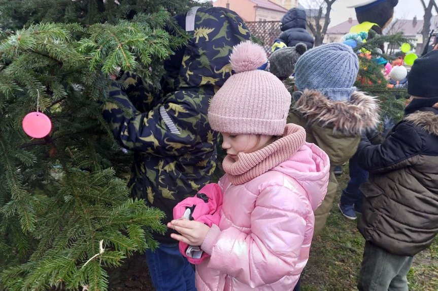 Odblaskowa choinka w Głogowie Małopolskim