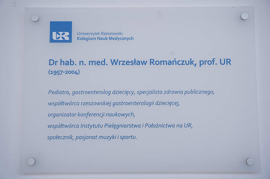 Odsłonięcie tablicy upamiętniającej doktora Wrzesława Romańczuka