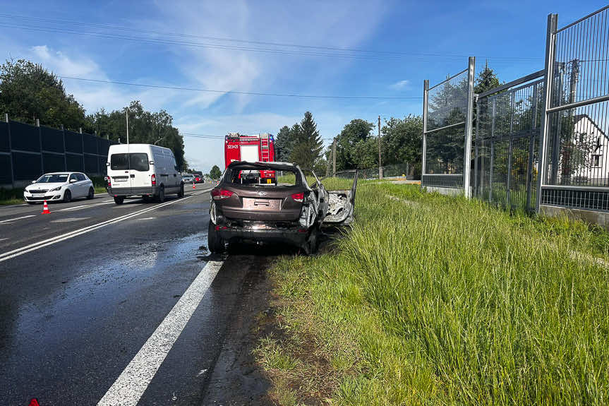 Pożar samochodu na DK94