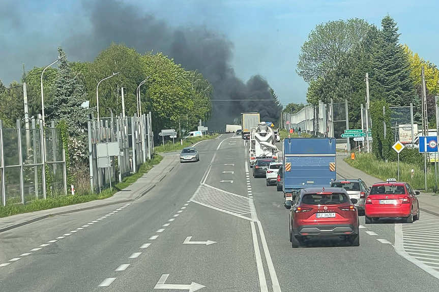 Pożar samochodu na DK94