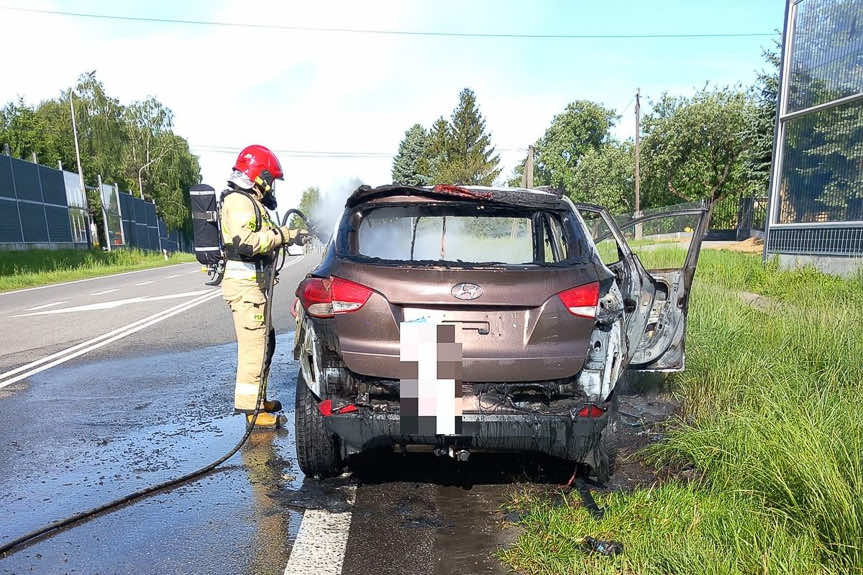 Pożar samochodu na DK94