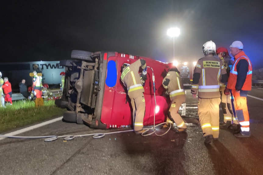 Wypadek na A4 w Trzebownisku