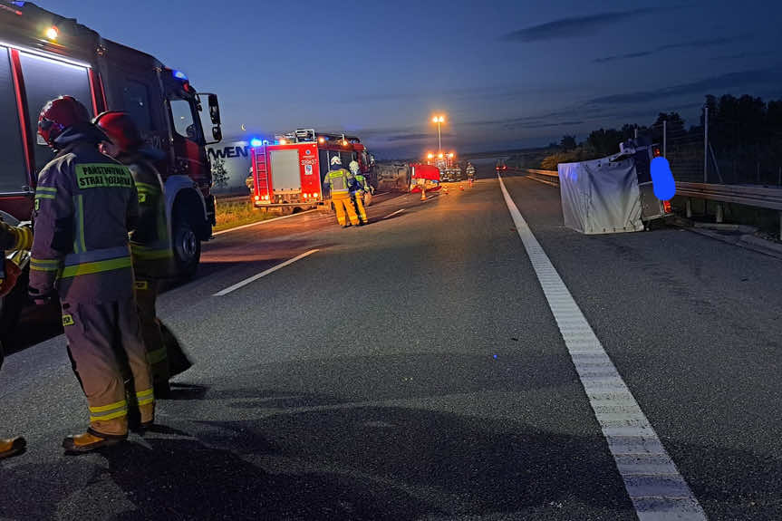 Wypadek na A4 w Trzebownisku